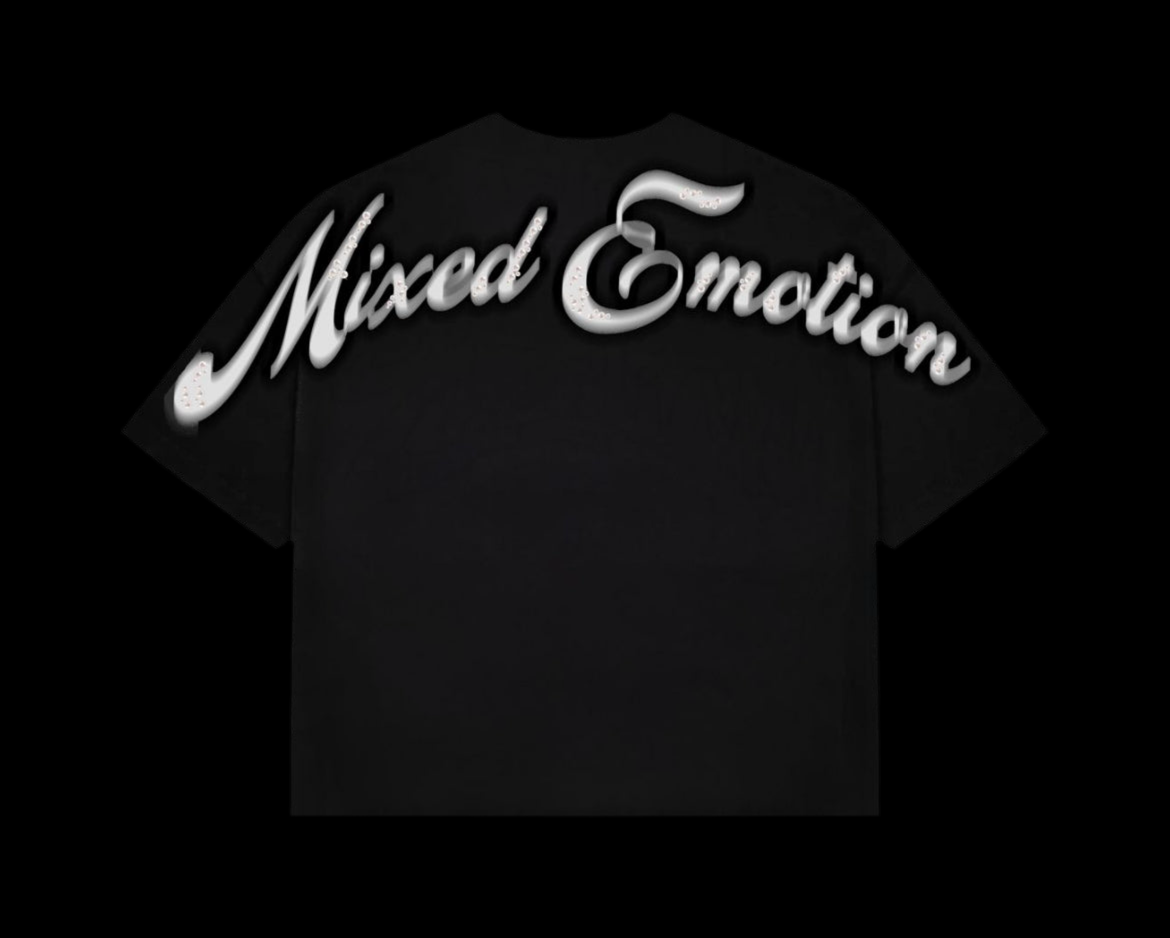 Black “Pearl” Cropped T-Shirt