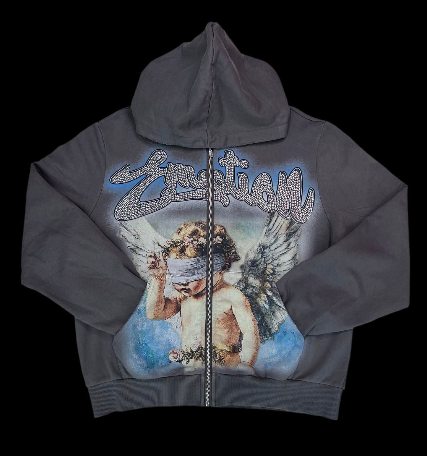 Grey”Rhinestone” Hoodie