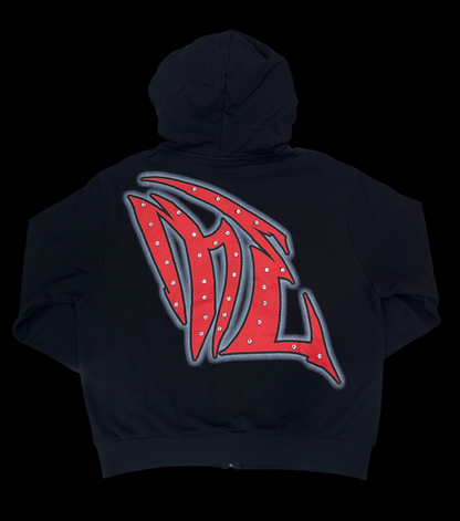 “Graffiti” Rhinestone Hoodie