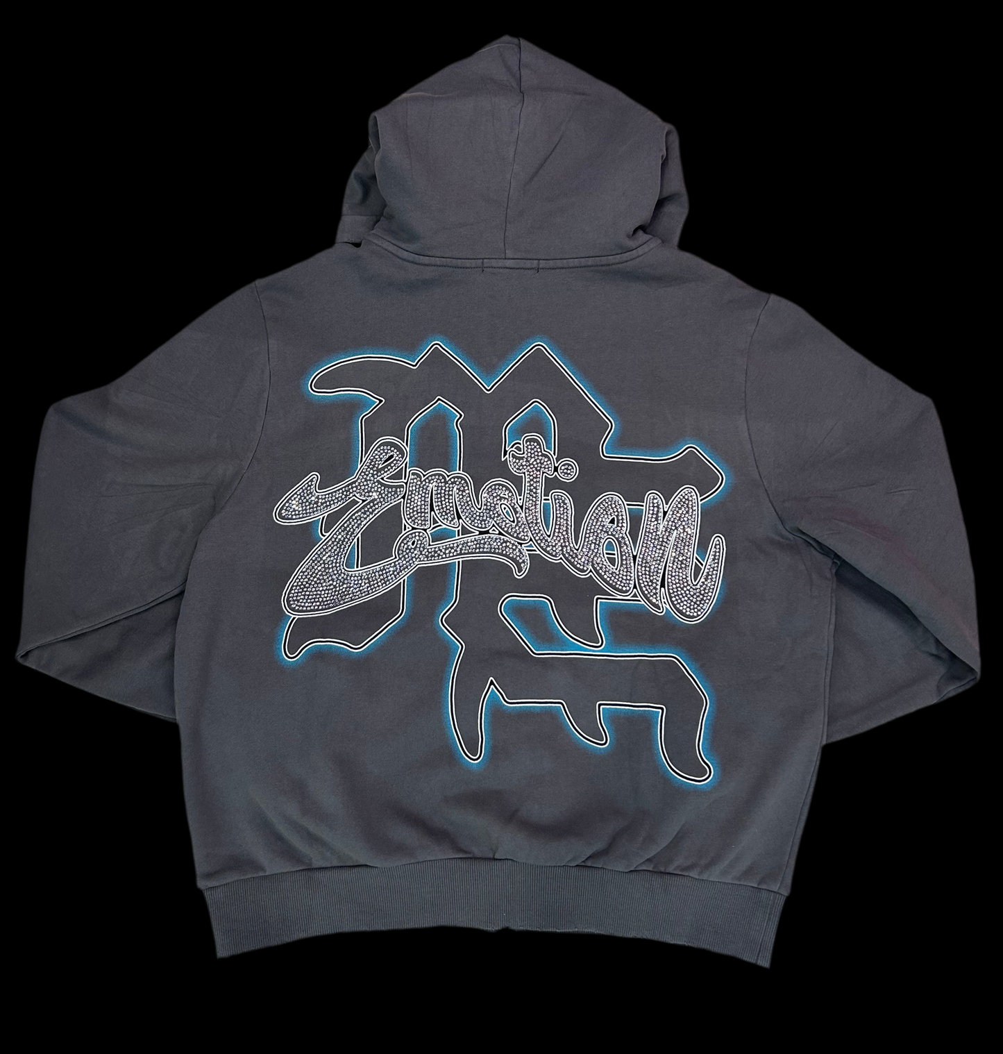 Grey”Rhinestone” Hoodie