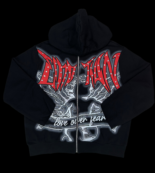 “Graffiti” Rhinestone Hoodie